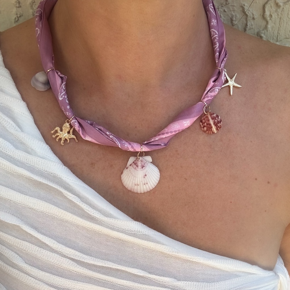 Pink Shell Charm Necklace